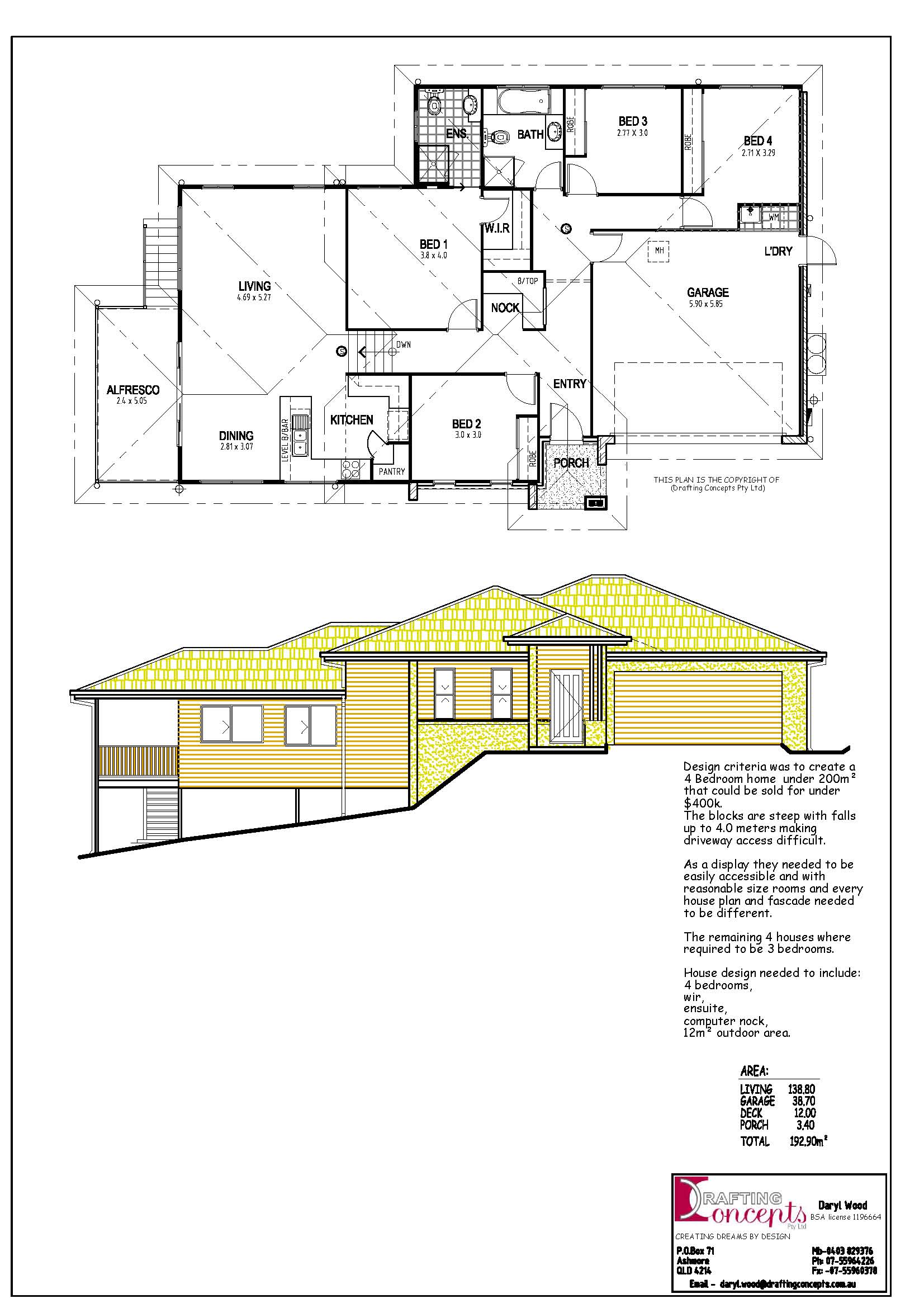 4Bed/2Bath House Plans